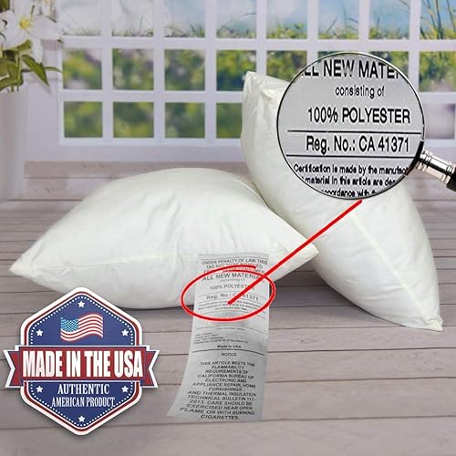 Miniatura 3 de Maizi Inserto de almohada de 16 x 16 pulgadas hipoalergénico forma cuadrada relleno estándar de poliéster blanco cojines decorativos europeos para