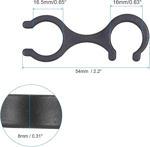 Miniatura 2 de PATIKIL Clips para bastón de trekking, 8 piezas, accesorios para bastón, conector de hebilla de doble varilla para senderismo al aire libre y camping