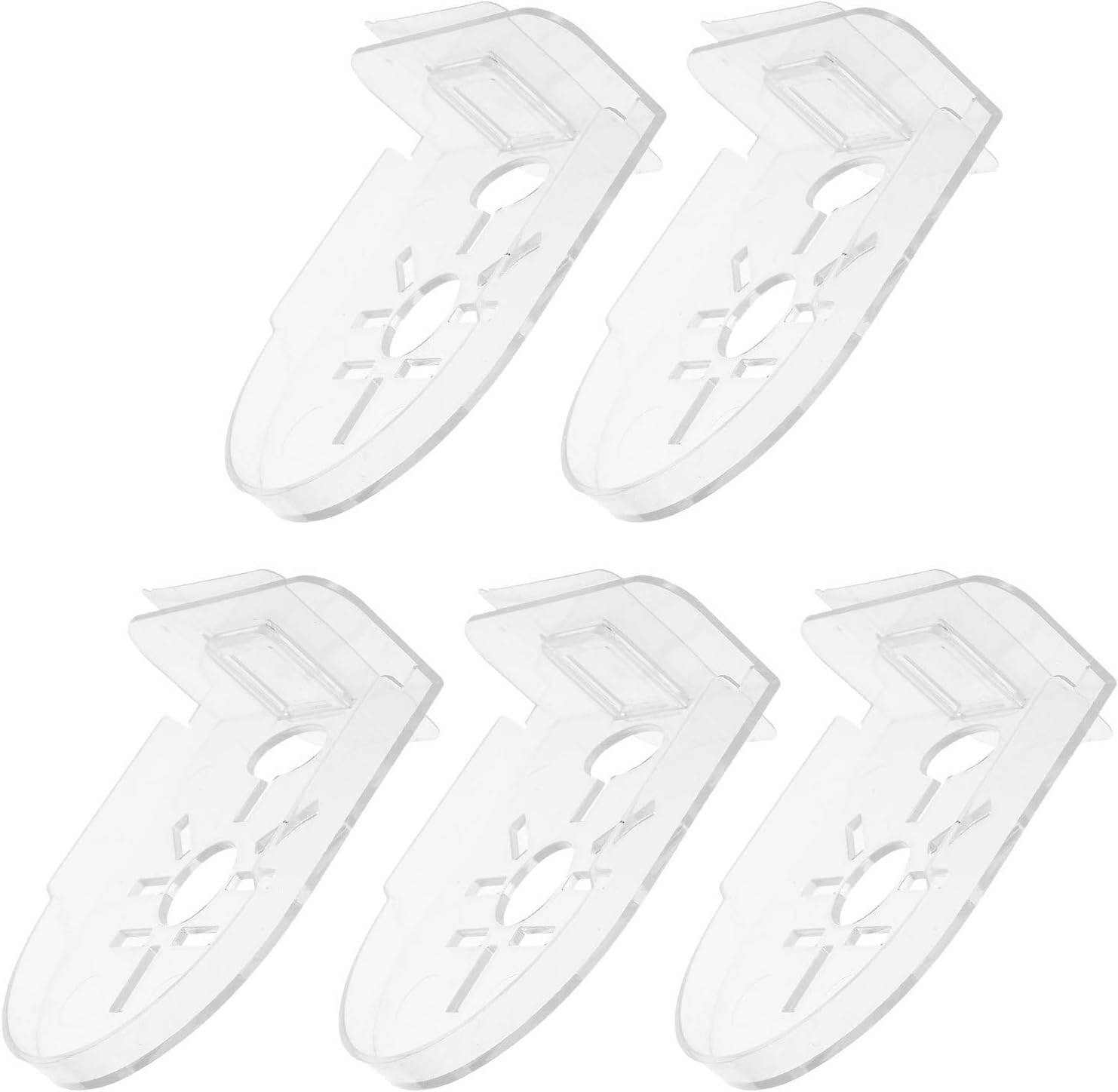 Garneck 5pcs Weather-Resistant Plastic Wall Mount Floating Shelf for Small Devices and Tiny Speakers with Quick Setup, for Home and Kitchen Use, No-Drill Installation