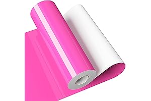 Pink Vinyl for Cricut Machine | 12" x 40FT Barbie Pink Permanent Vinyl