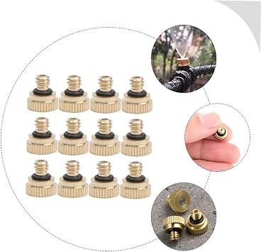 brass atomizing nozzle water mist nozzle hose atomizing nozzle metal hose fire hose nozzle water nozzle atomizing nozzle hose head 40pc 0.7mm(0.0276in)