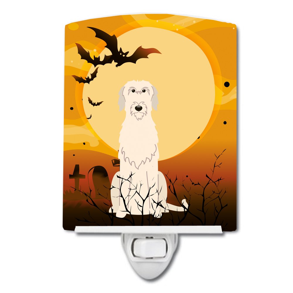 Caroline's Treasures BB4331CNL Halloween Irish Wolfhound Ceramic Night Light Compact, UL-Certified, Ideal for Bedroom, Bathroom, Nursery, Hallway, Kitchen, 6x4x3, Multicolor