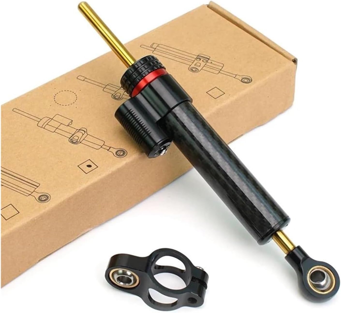 アウトドアグッズ美品 ステアリングダンパースタビライザー 用 カワサキ CNC カーボン