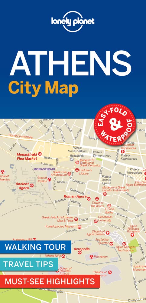 Lonely Planet Athens City Map: Walking Tour, Travel Tips, Must-see Highlights