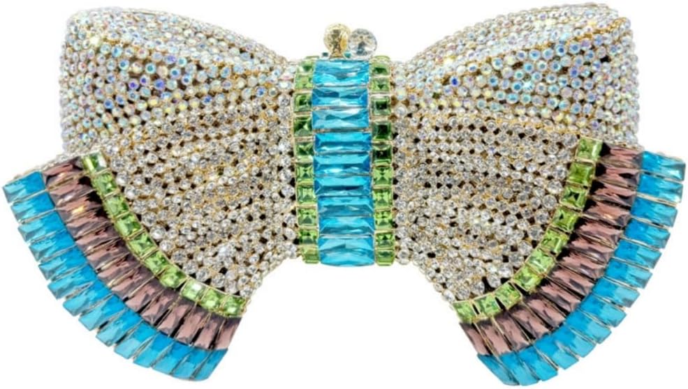 UMREN Women’s Elegant Butterfly Rhinestone Evening Bags Luxury Crystal Clutch Wedding Party Cocktail Handbag Purse