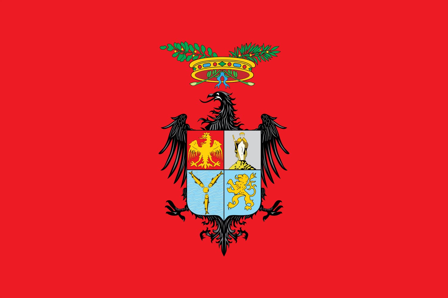Drapeau Province de Palerme 1.5m² pour décorer vos fêtes et rassemblements