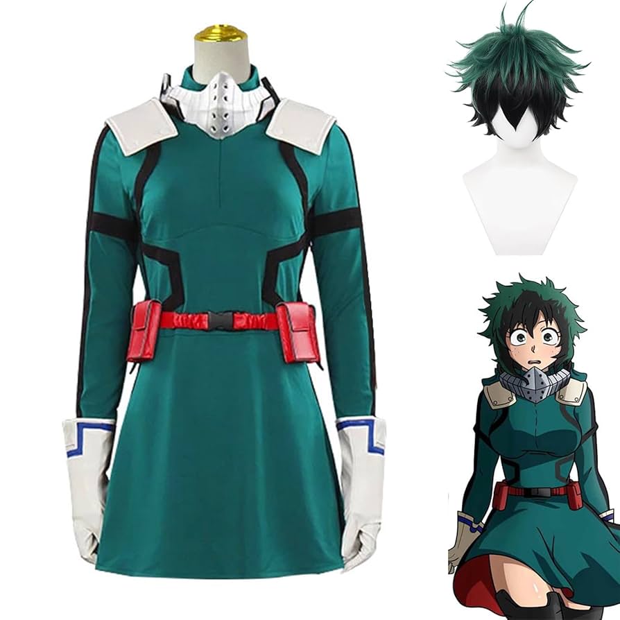 僕のヒーローアカデミア　緑谷出久　コスプレ衣装フルセット Amazon.co.jp: 緑谷出久 性転風 コスプレ衣装 ウィッグ付き 僕の