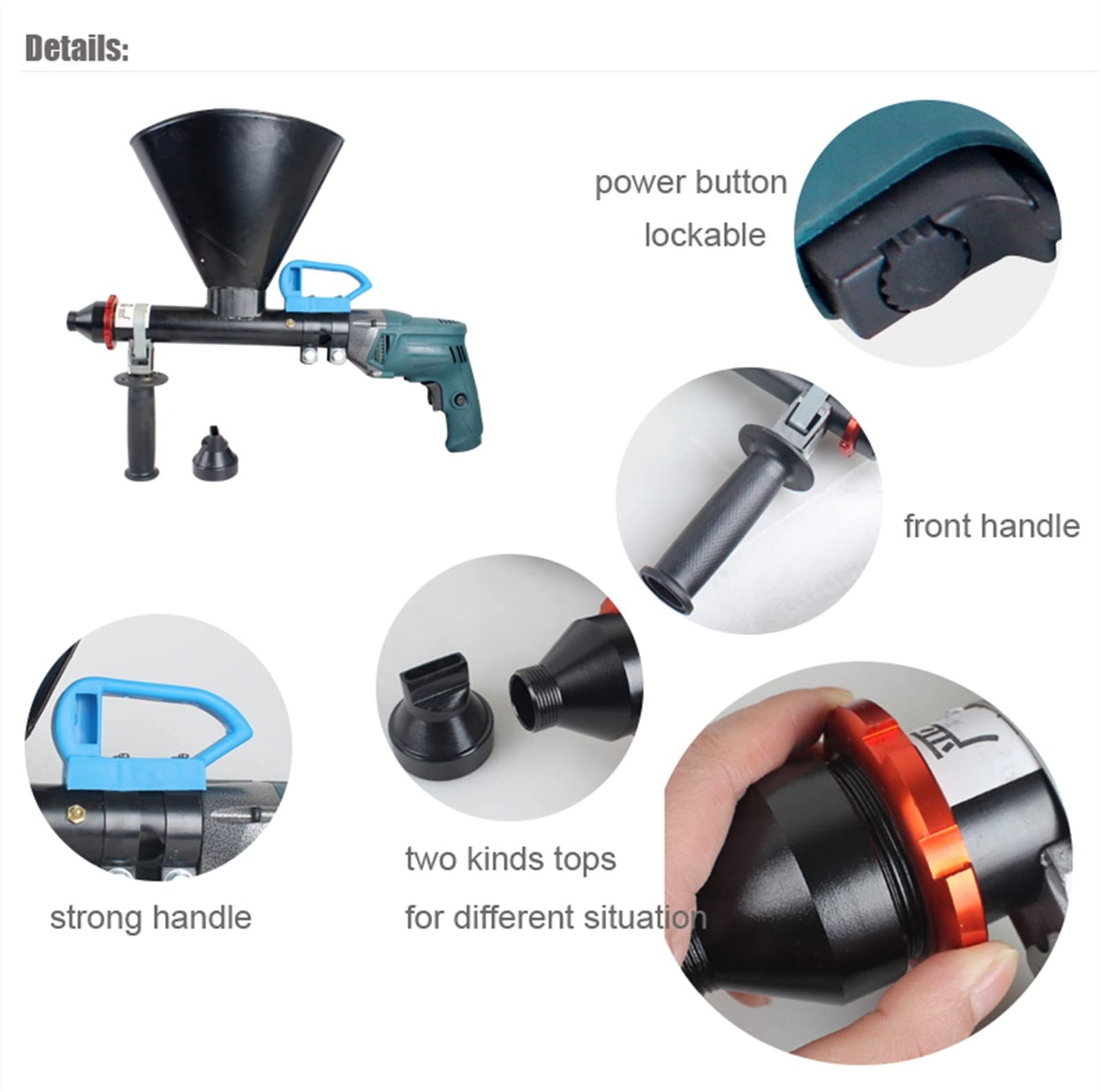 Pistola per Silicone per riempimento di Cemento Strumento per la Costruzione di stucchi elettrici Pistola per riempimento di Mastice per Mastice, riempimento, sigillatura, casa e Ufficio