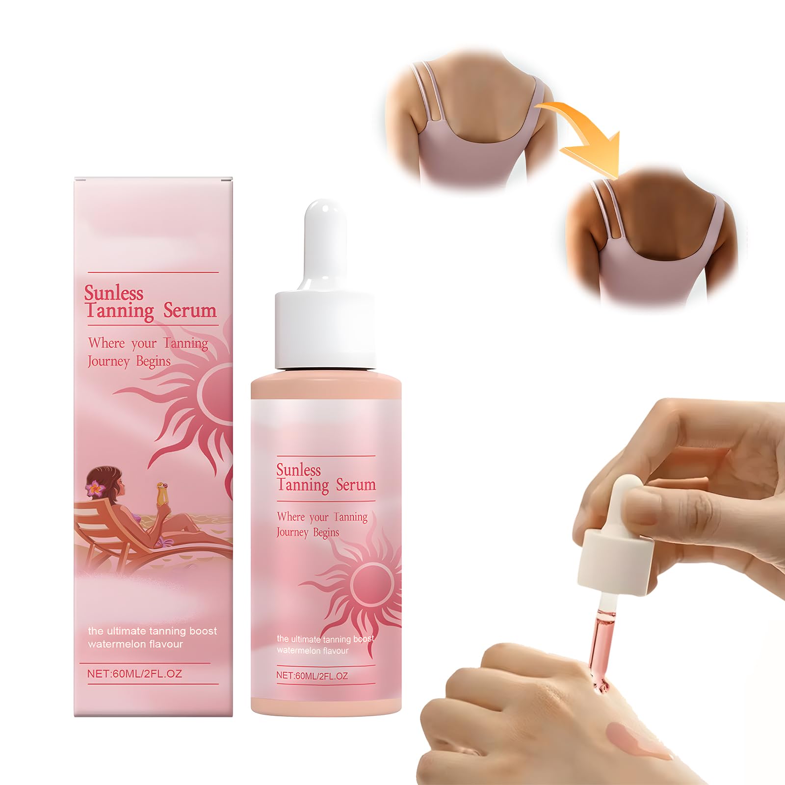 Tanning Drops,Sunless Tanning Drops Enhancing Your Natural Skin Tone,Gradual Tan Drop,For Face & Body,Give Skin a Healthy