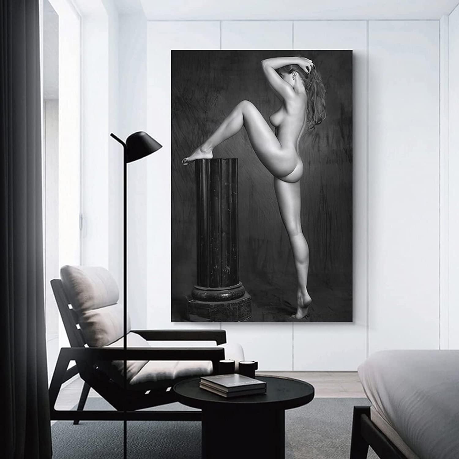 Black and White Sexy Aesthetic Poster Sexy Woman Poster Naked Posters Beautiful Butt Poster Canvas Painting Wall Art Poster for Bedroom Living Room Decor. (24×36inch-No Framed) image 3