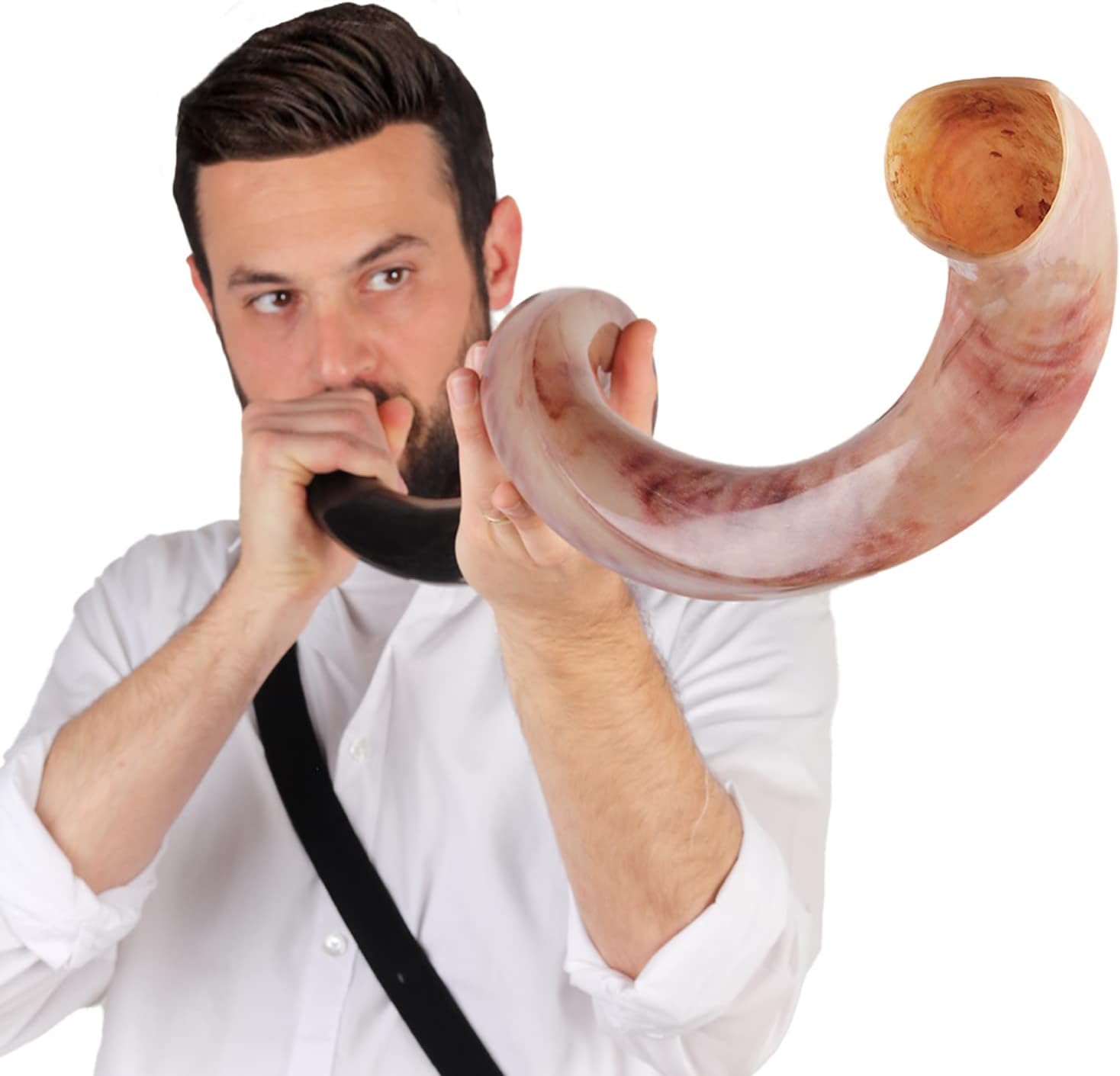 Amazon HalleluYAH オリジナル 完全研磨 Kudu Kosher Shofar イスラエル製 管・吹奏楽器 楽器・音響機器