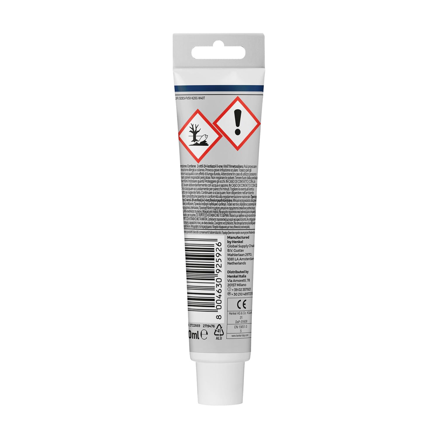 PATTEX Sigillante Bianco Bagni&Cucine 3x Protection, Silicone Bianco per Bagno Antimuffa, Silicone Impermeabile, Flessibile e a Lunga Durata, 1 Tubo da 50 ml