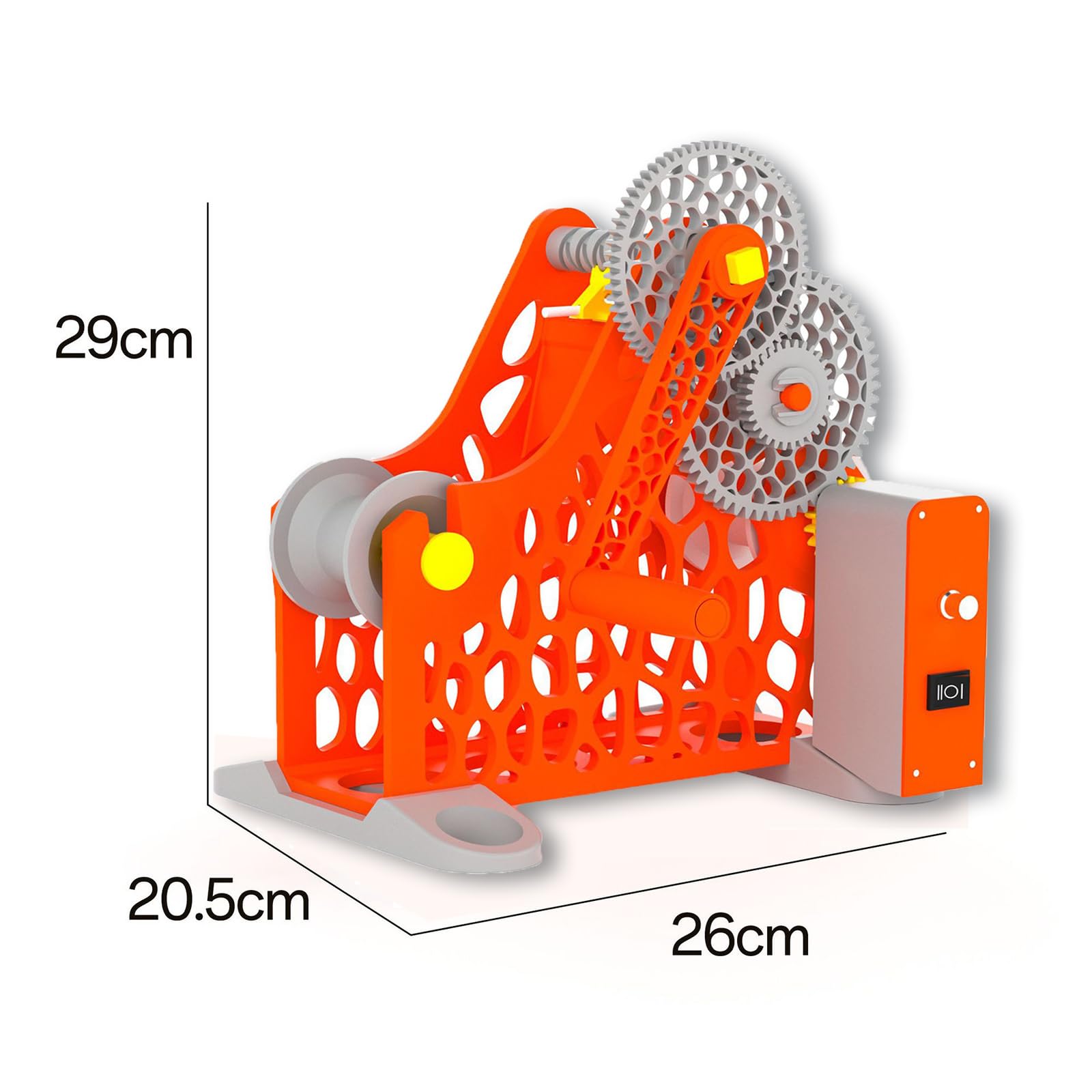 Retraktor filamentu do drukarki 3D, nawijarka szpul, elektryczna nawijarka materiałów eksploatacyjnych, zdolna do utrzymania szpul 2KG, modułowa konstrukcja z możliwością (Orange)