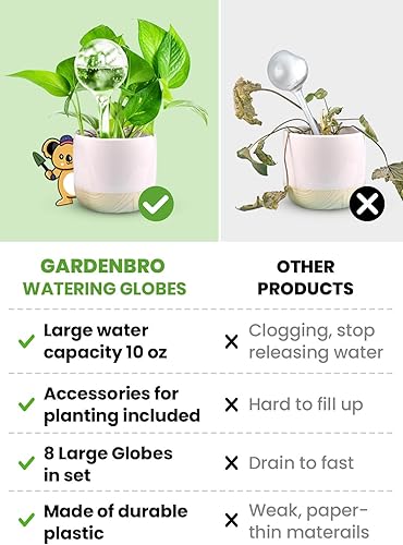 Miniatura 5 de 8 globos de riego de plantas grandes de plástico XL  Juego automático de agua para plantas incluye accesorios de plantas para macetas de interior y