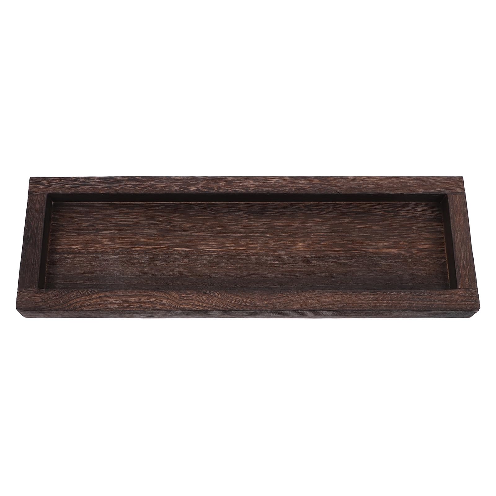 Bandeja Decorativa de Madera para Velas, Rectangular, Café | Acabado Rústico y Estilo Farmhouse, Base Estable, para Encimera de Cocina y Centros de Mesa