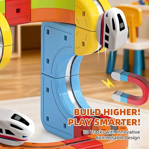 Miniatura 2 de Trenes eléctricos de repuesto para KlickRail, trenes de juguete recargables para KlickRail, trenes de juguete para pistas de carreras flexibles,