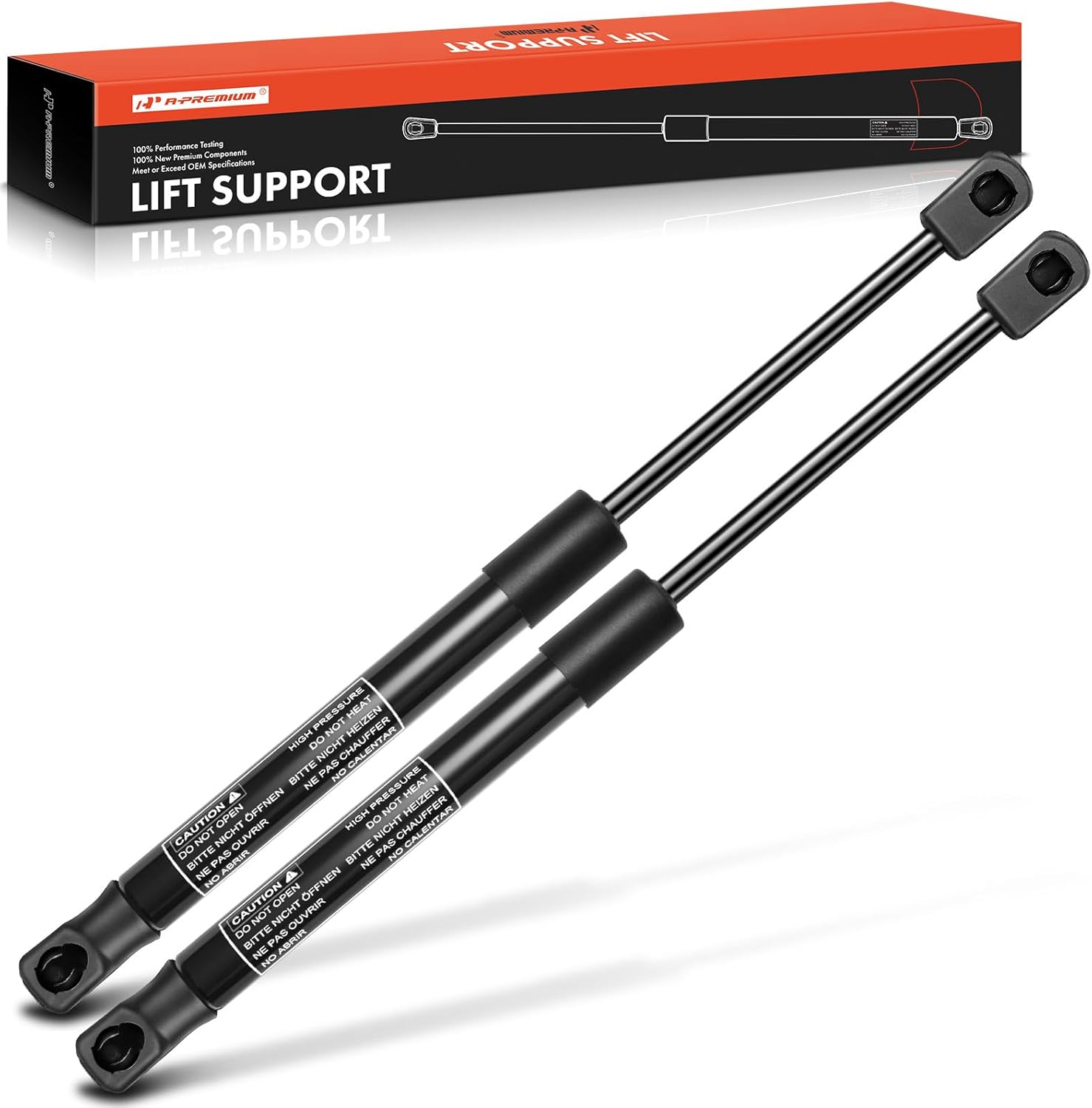 A-Premium Front Hood Lift Supports Shock Struts Compatible with Select Land Rover Models - Range Rover Evoque 2012-2019, Excluding Sport Models - Replace # BJ3216C826AA (2-PC Set)
