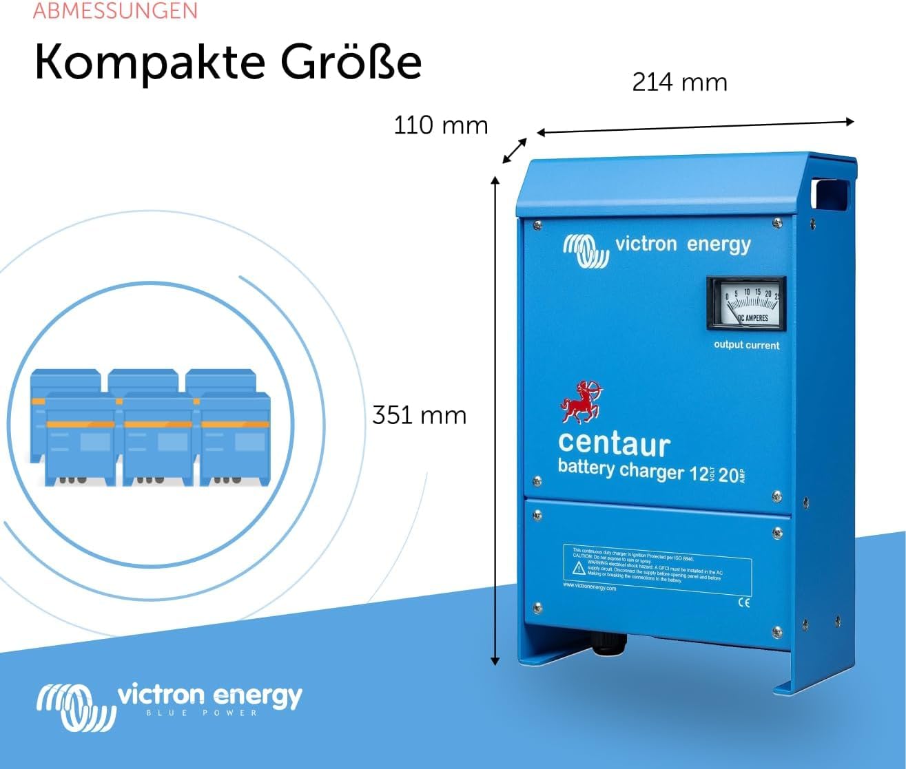 Victron Energy Centaur 12-Volt 20 Amp 3 Bank Batterie Ladegerät