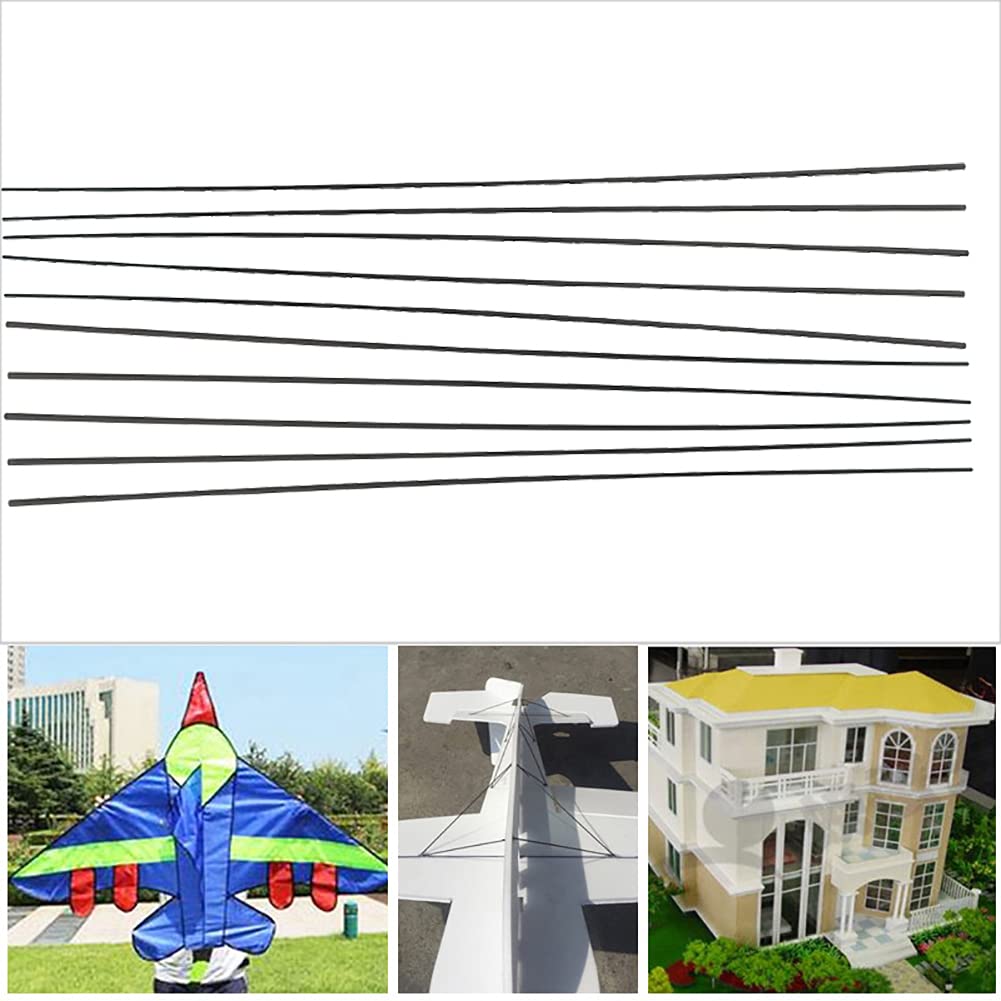 Canne in Fibra di Carbonio per Droni, Quadcopter, 10 Pz,Diameter0.5mmX500mm