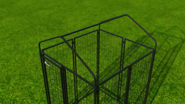 HOMESTEAD 6ft x 4ft x 4ft Dog Kennel - Heavy Duty Pet Kennel Kit with Waterproof Cover, Black (89-310) - Image 8