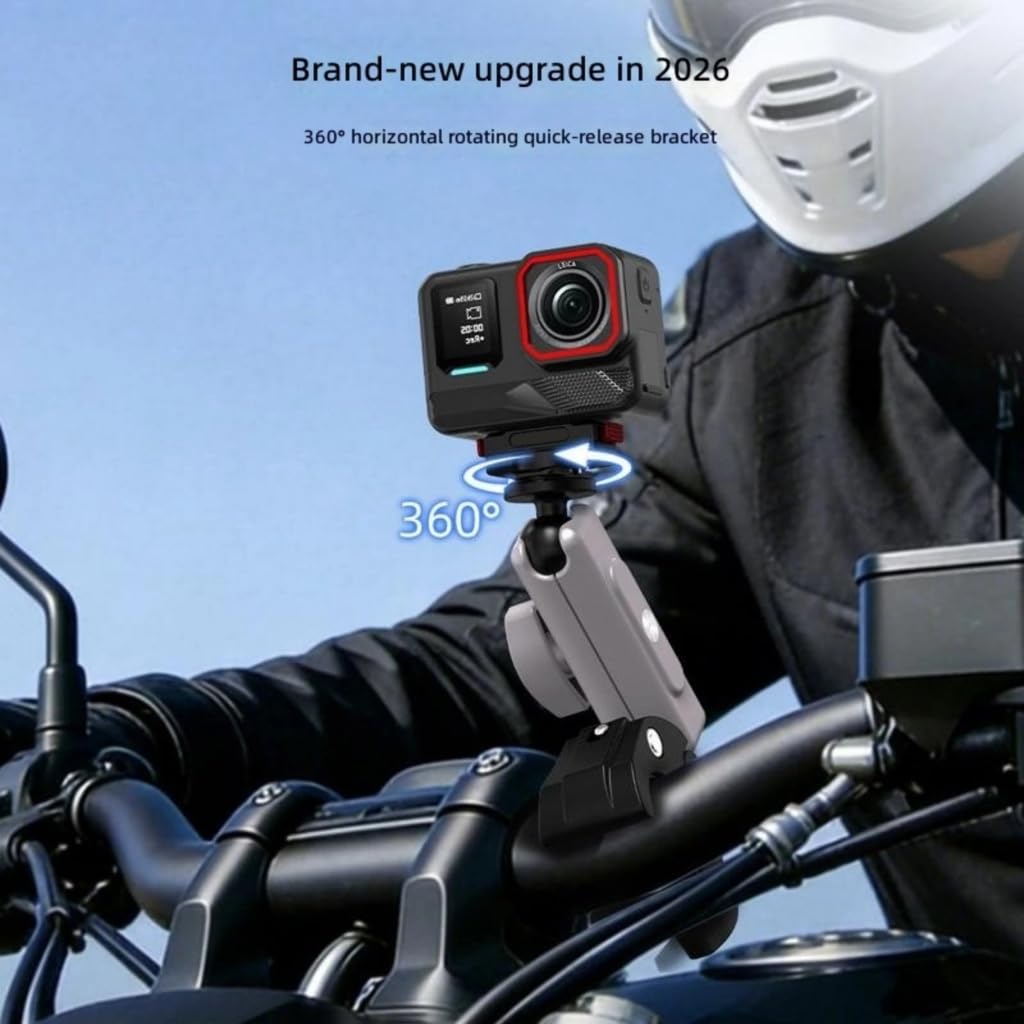 Supporto rotante per action camera per bici da viaggio e supporto per registrazione sportiva