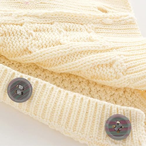 Miniatura 6 de chengchuang Mameluco de punto para bebé recién nacido, de manga larga, cálido, conjunto de gorro cálido