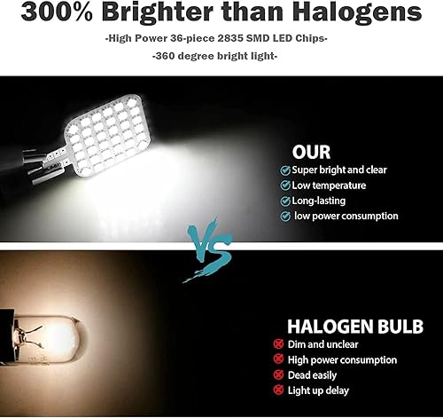 Miniatura 9 de 20 bombillas LED para interior de caravana T10 921 922 912 194, bombillas LED superbrillantes, iluminación de repuesto 36-SMD 2835 4500K blanco