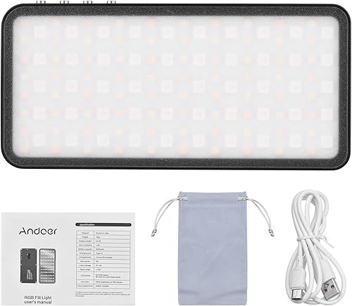 Miniatura 6 de Luz de video RGB, luz portátil para cámara RGB de 2800 mAh, batería recargable, 360 efectos de luz a todo color, 30 efectos de luz, CRI95 3000-6500K