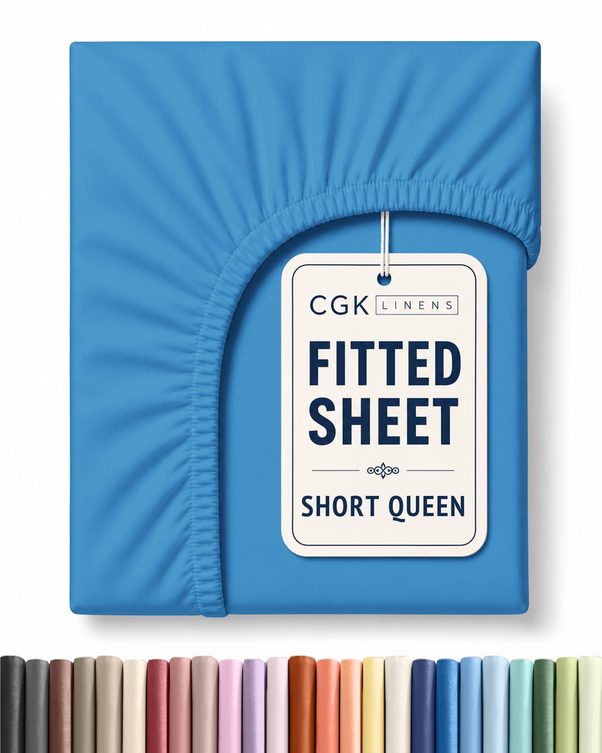 Short Queen RV Fitted Sheet - Single Fitted Sheet - Cooling - Royal Blue