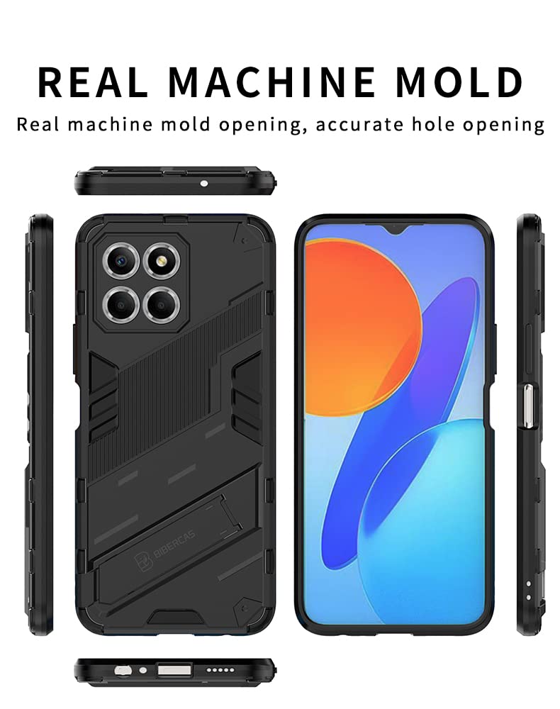 BORYA Cover per Honor X6/Honor X8 5G/Honor 70 Lite, Ultra Sottile Antiurto TPU+PC Bumper Custodia, Morbida Smerigliato Traslucido Silicone Case con Magnetico Supporto, Blu Reale