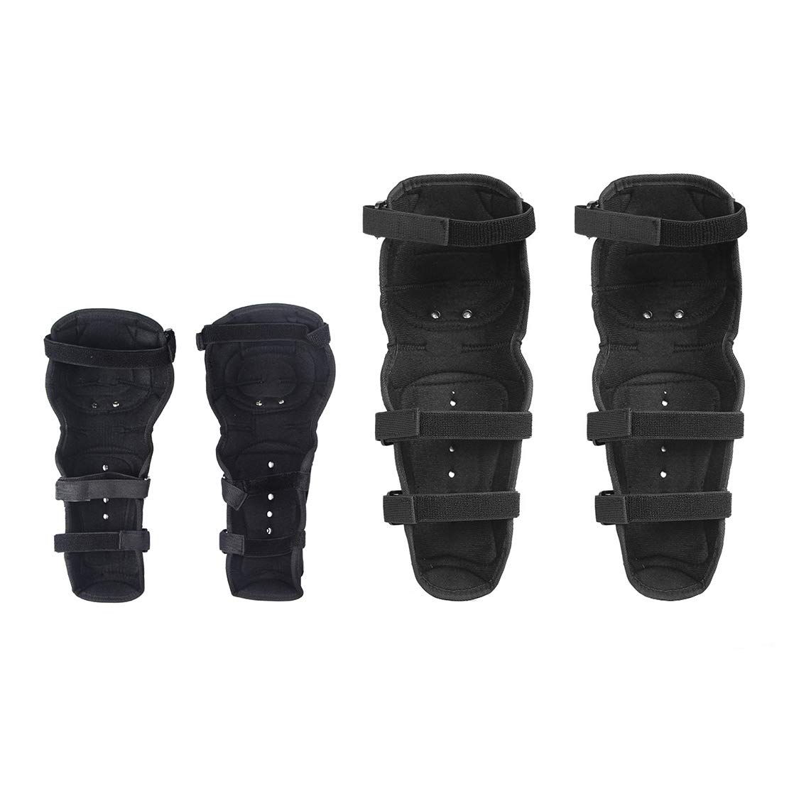 AKT PRO Ginocchiere per Moto Supporto per Gomito Set da 4 Pezzi Equipaggiamento Protettivo di Protezione da Corsa per Ciclismo in Acciaio Inossidabile Attrezzatura da Motocross
