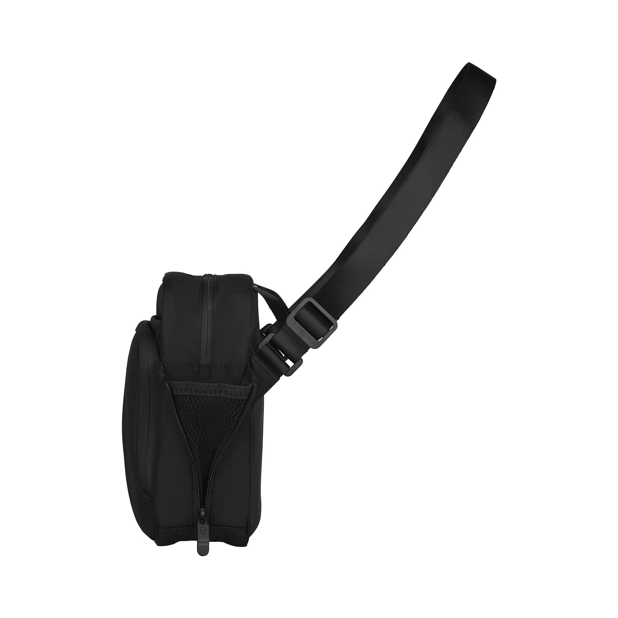 Victorinox TA 5.0 Vertical Travel Companion, bolso bandolera de viaje con compartimento para tableta, protección RFID, 27 x 10 x 21 cm, negro