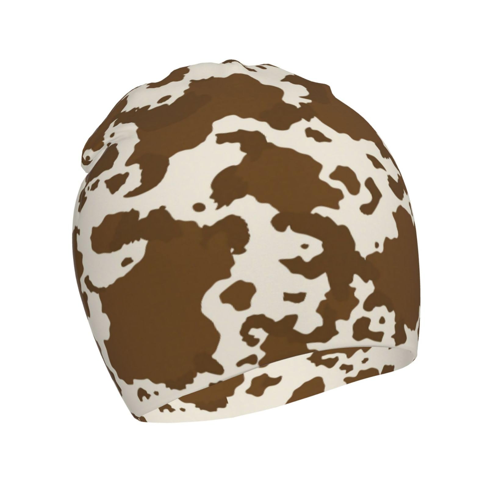 Rqzwdq Cow Leather Brown Print Kids Beanie Hats Warm Knit Beanie Cap Skull Caps Gifts Decor for Boys Girls