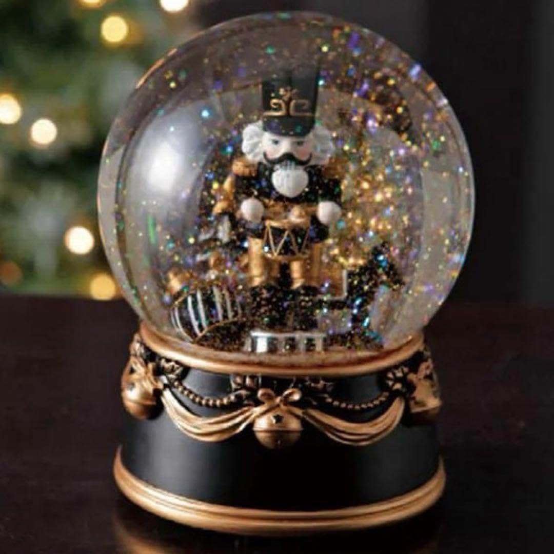 スノードーム オルゴール ブラックソルジャー クリスマス くるみ割り
