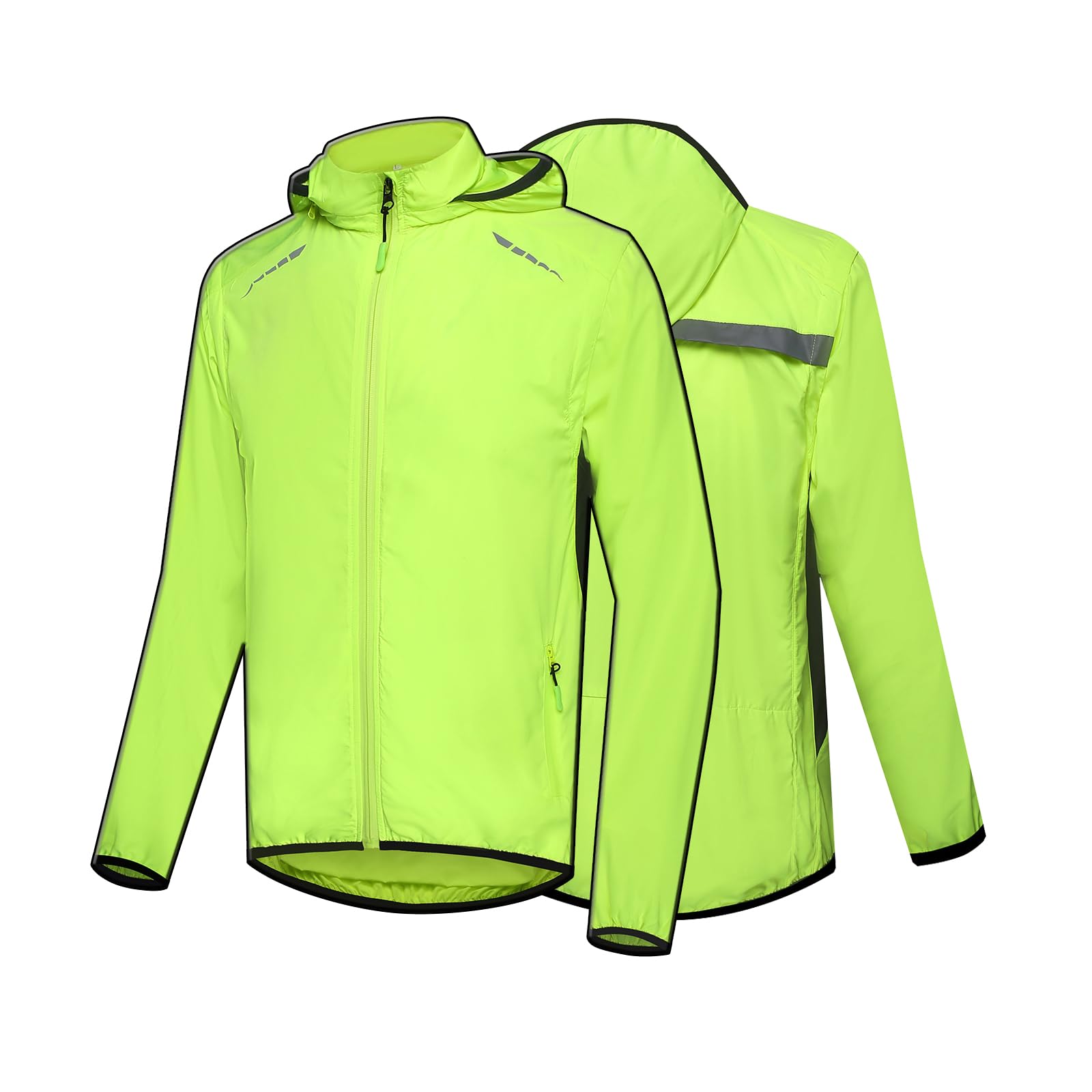 ARMAAN Chaqueta Impermeable Ciclismo De Hombre, Cortavientos Reflectante, Para Bicicleta De Montaña, Ropa Para Golf, Senderismo Y Actividades De Running