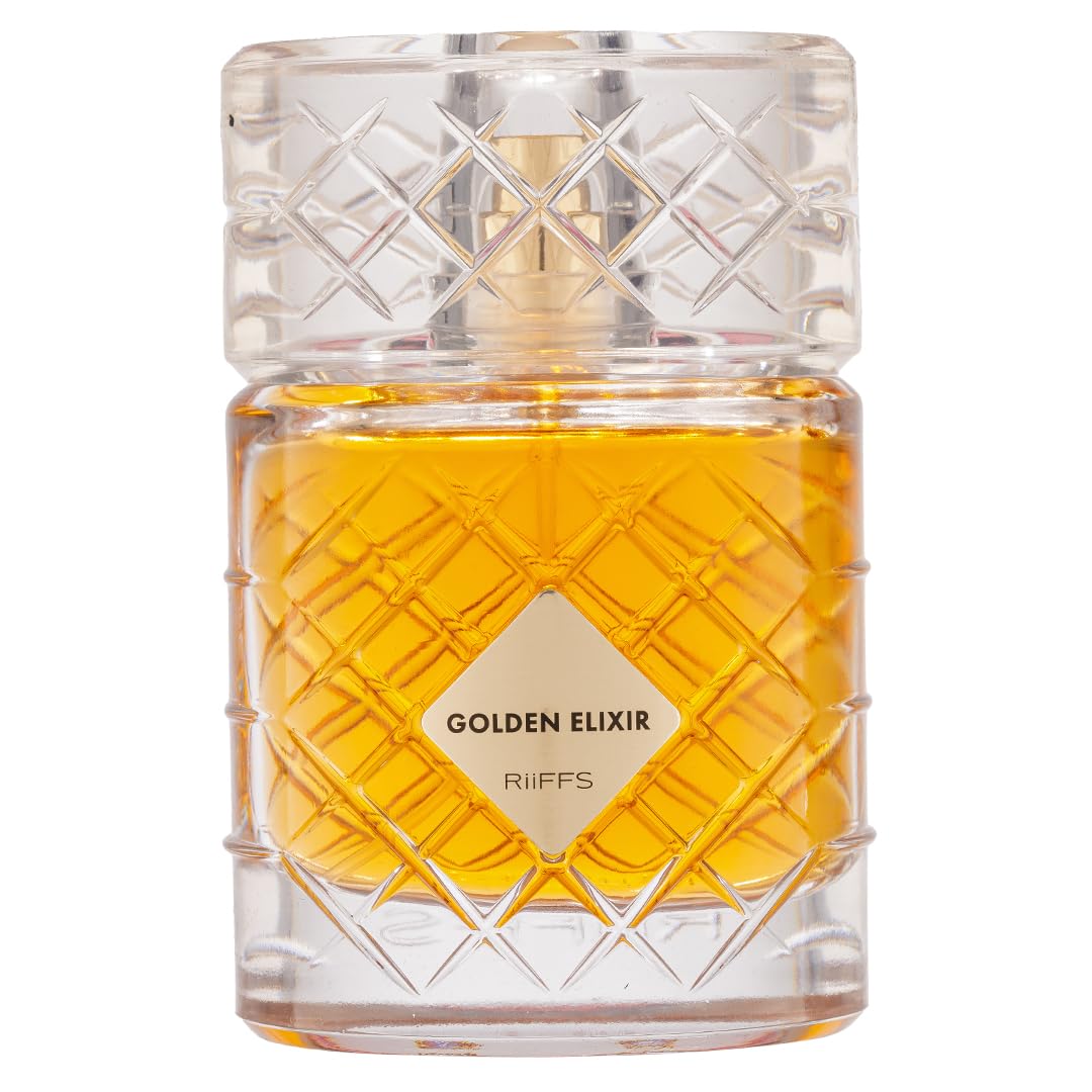 Riiffs Perfumes Golden Elixir Extrait De Parfum Spray, 3.4 onzas (Unisex)