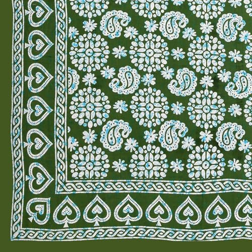Image of Opulent Collection Double Bedsheet with 2 Pillow Cover | 100% Cotton Bedsheets for Double Bed | Handloom Bedsheet | Size 86x90 inches | King Size (90X102 Inches) (Myrtle, King)