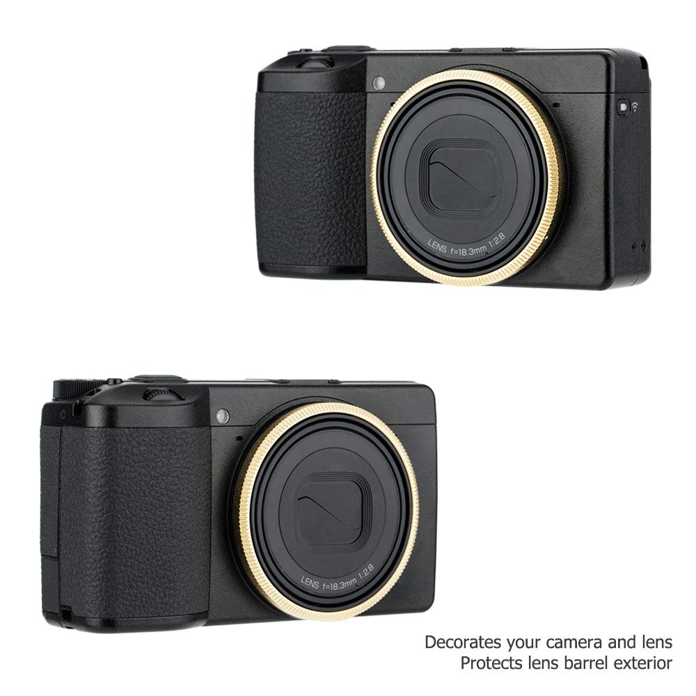 Bague Objectif Métal Pour Ricoh GR III / GR III HDF - Noir - Remplacement Bague Originale Ou GN-1