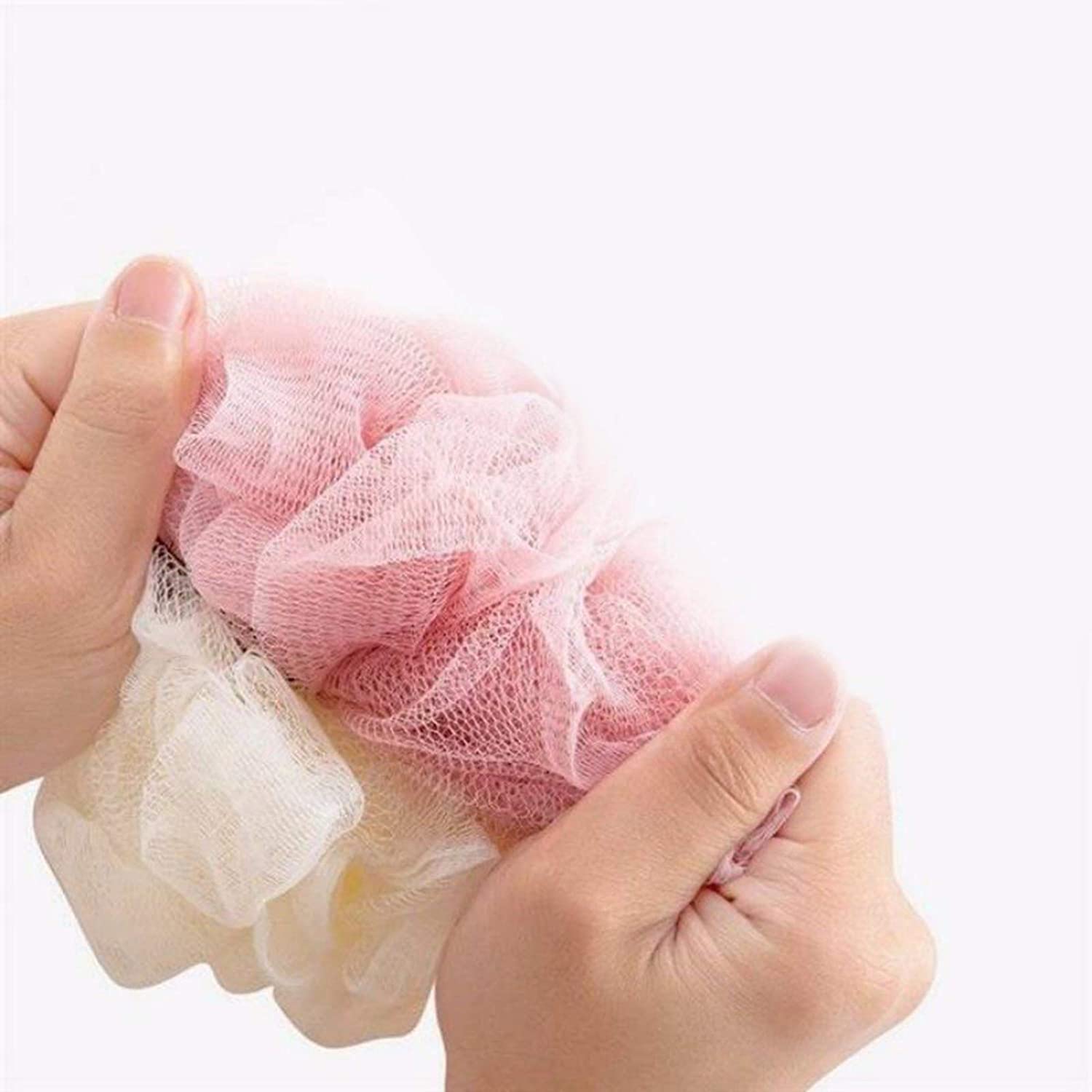 3 szt. Gąbka do kąpieli Złuszczanie ciała Pufa Loofah Gąbka Miękka kąpiel Bardzo gęsta Piłka prysznicowa Zielony Biały Różowy