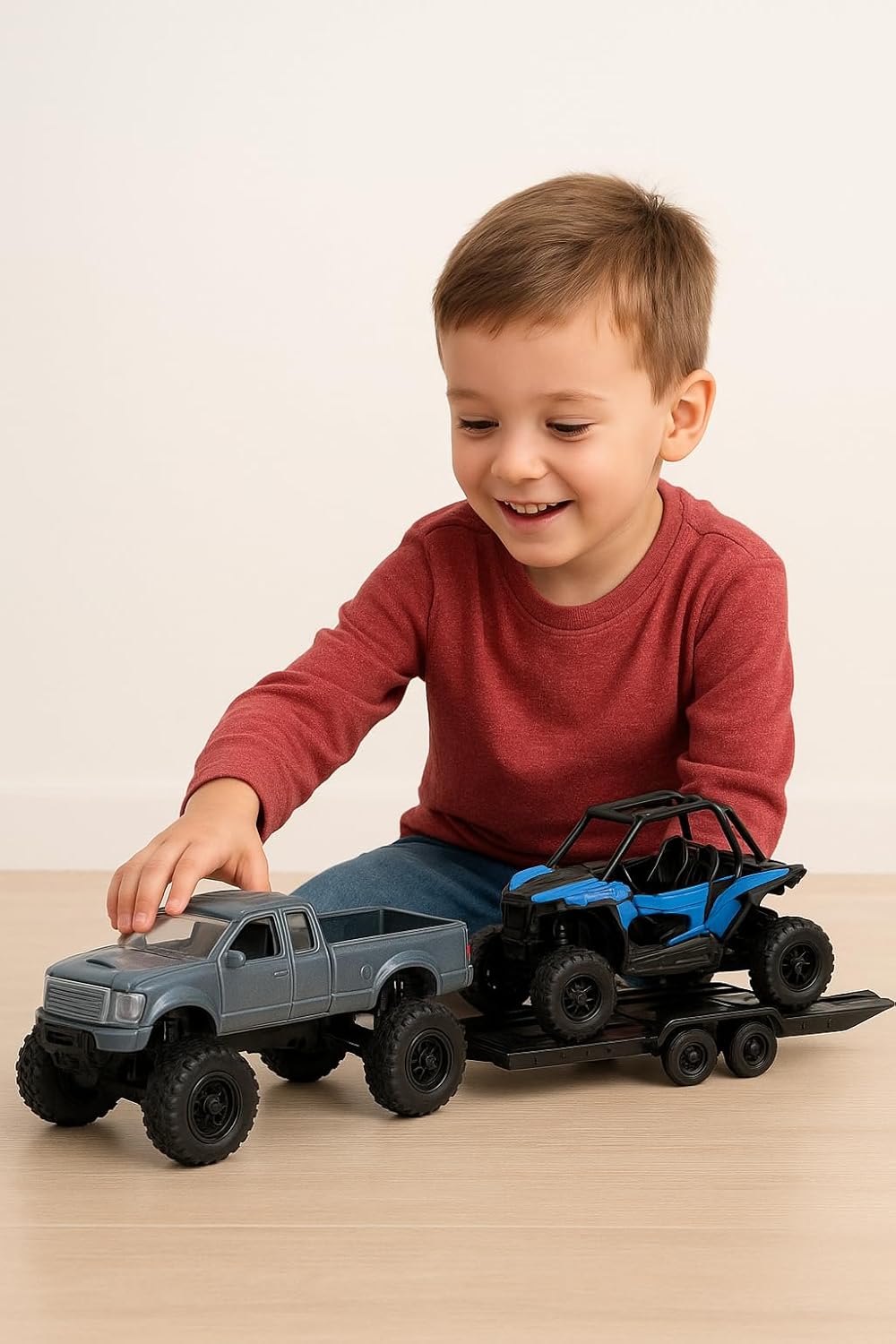 New-Ray Toys 4X4 Pick-Up Truck & Polaris RZR Set