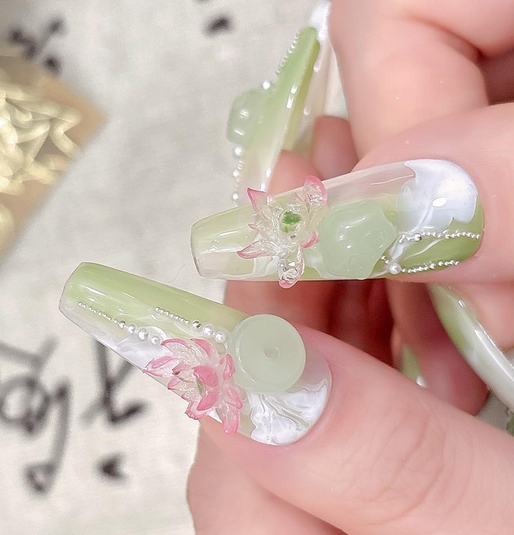 3D Lotus Flower Nail Mold Silicone Nail Tools Lotus Leaf Carving Template image 4