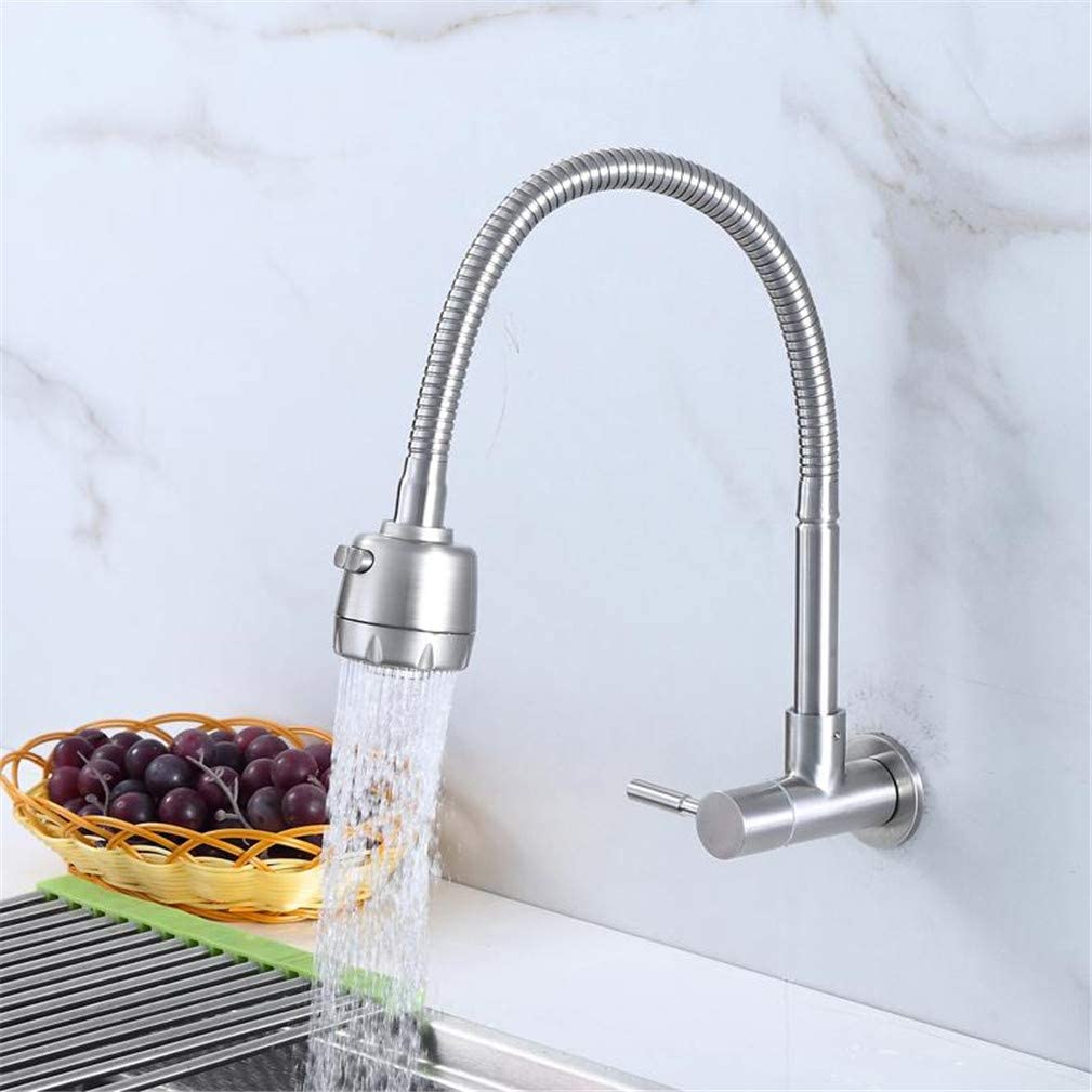 Robinet de cuisine à froid avec bec pivotant 360 et aérateur économique