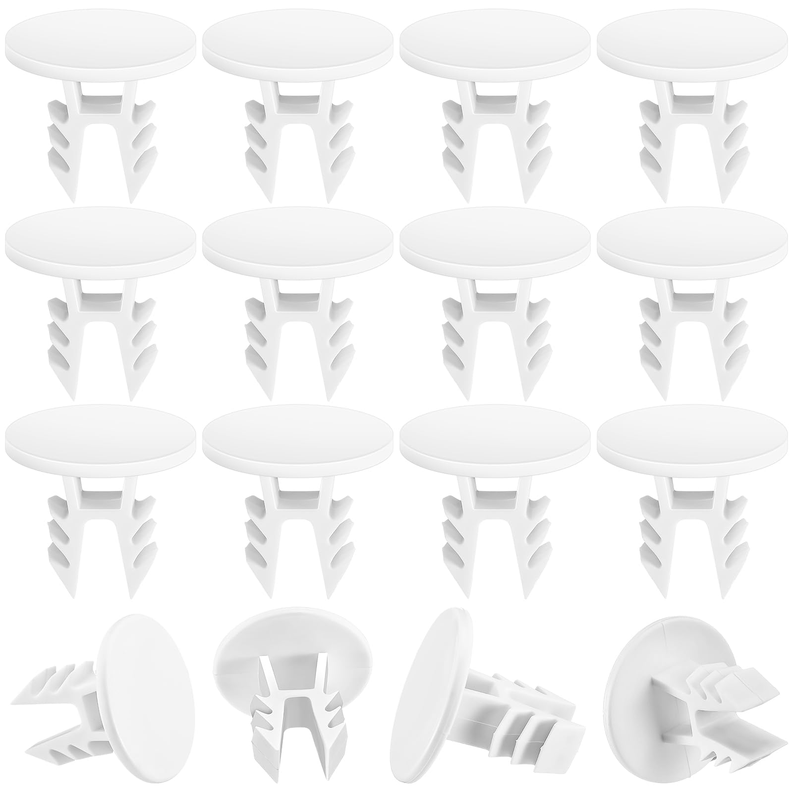 DoubleFill 20 Pieces Closet Rod End Caps Plastic Closet Hang Bar Endcaps Closet Rod Sealing Plug Caps Closet Rod Brackets Endcaps Closet System Parts