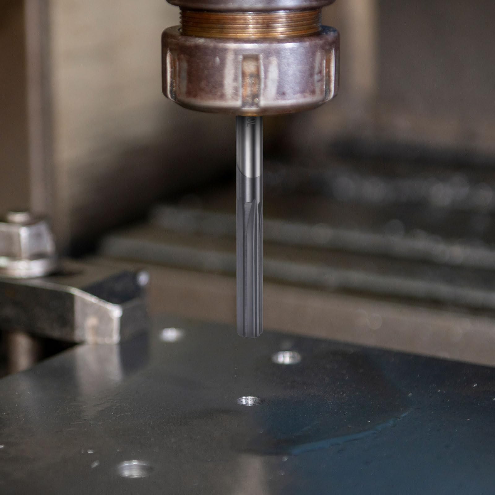 QUARKZMAN Alesatore A Percussione In Carburo 0.308" (7.82mm) Diametro A Scanalature Diritte A Codolo Cilindrico Utensile Per Alesatura Per Metallo E Torni Centri Di Lavorazione CNC.