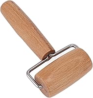 Vista 6 de Rodillo de madera, rodillo de molienda antiadherente para panadero, grosor uniforme, rodillo de masa de madera, rodillo de masa de pizza, rodillo