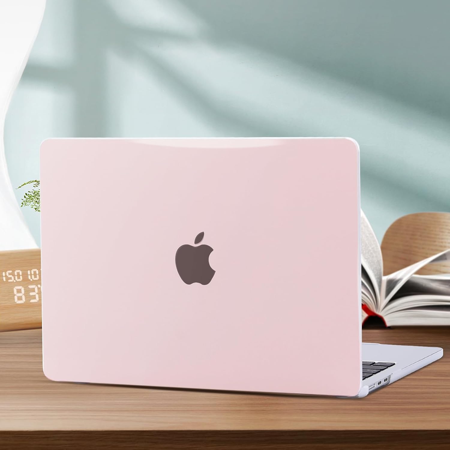 EooCoo Case Compatible with MacBook Air 15 inch 2026 2025-2023 Release M4 A3241 M3 A3114 M2 A2941 Liquid Retina Display, Plastic Hard Shell Case & Keyboard Cover & Screen Protector, Crystal Pink - Image 8