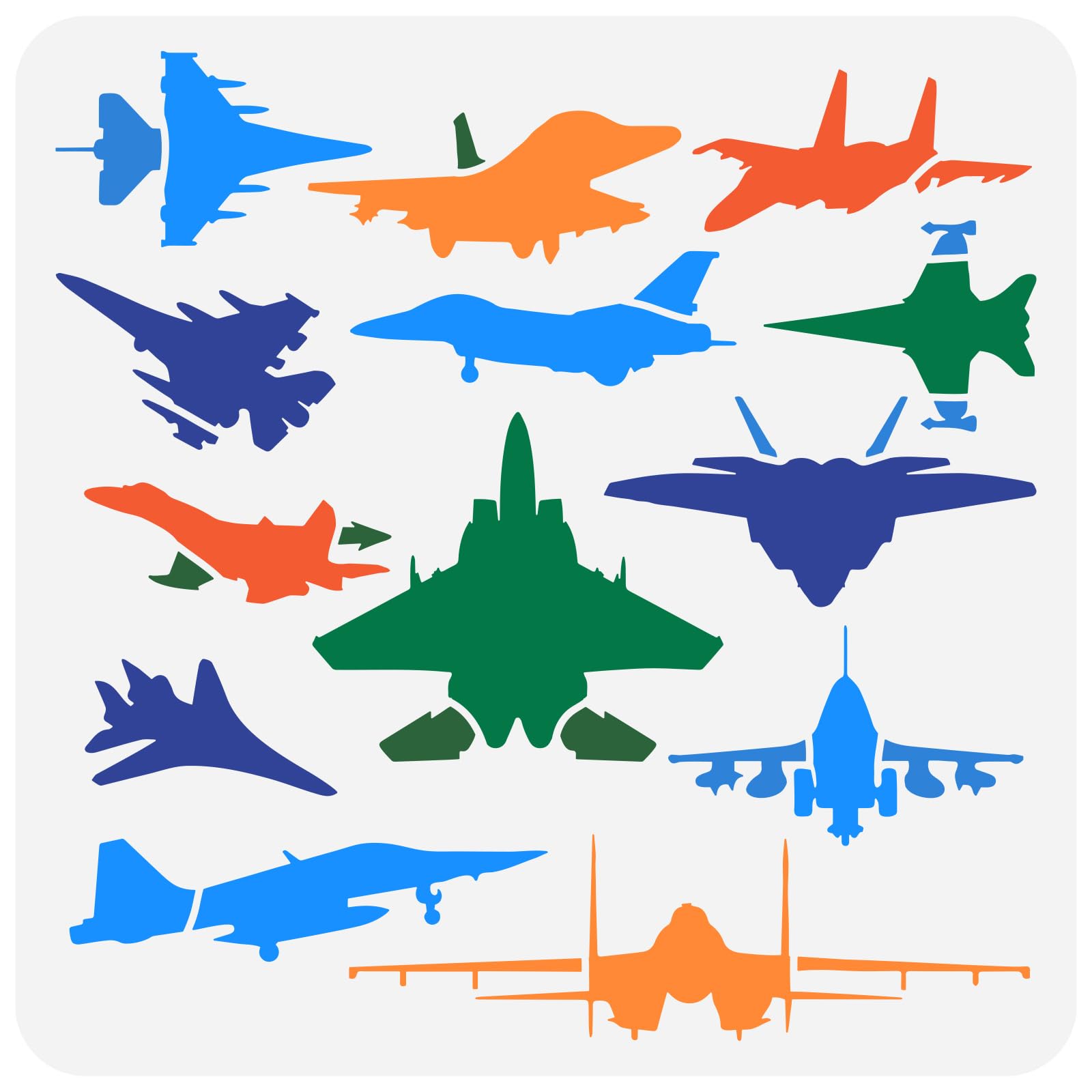Amazon.com: FINGERINSPIRE Air Force Painting Stencil 11.8x11.8 inch Large Fighter Planes Drawing Template Reusable Fighter Jet Stencil for Painting Stealth Bomber Template DIY Crafts Transportation Theme Stencil