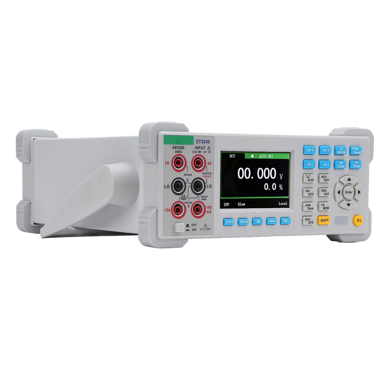 ET3240 Desktop-Multimeter, 3,5-Zoll-Bildschirm, 2-Draht-4-Draht-Kapazitätsmessmultimeter mit Hoher Genauigkeit und 12 Funktionen für Labore, Fabriken und den Heimgebrauch
