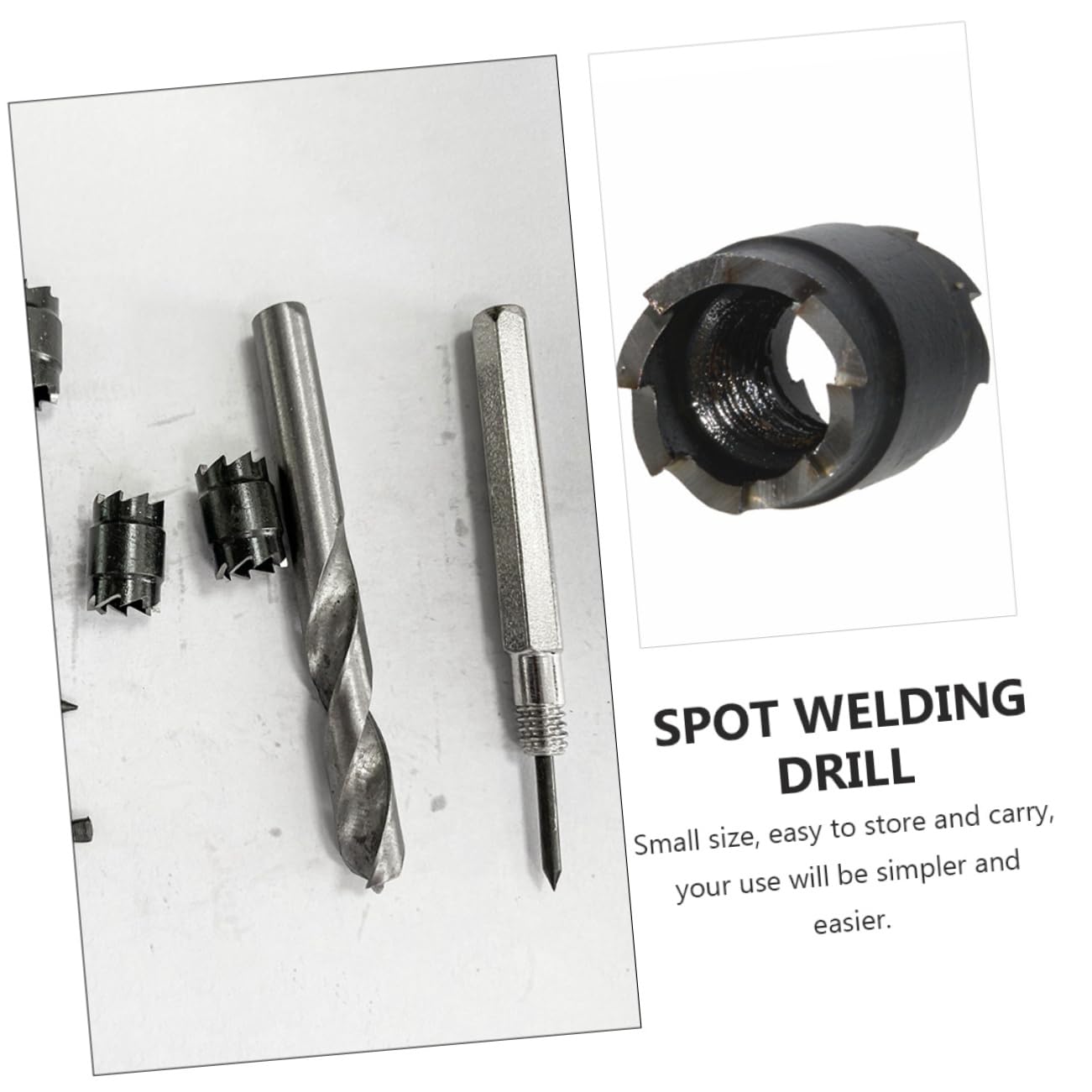 HOLIDYOYO Spot Welding Accessories 9pcs High Speed Steel Drill Bits Tungsten Steel Spot Weld Drill Bit Tool Straight Shank