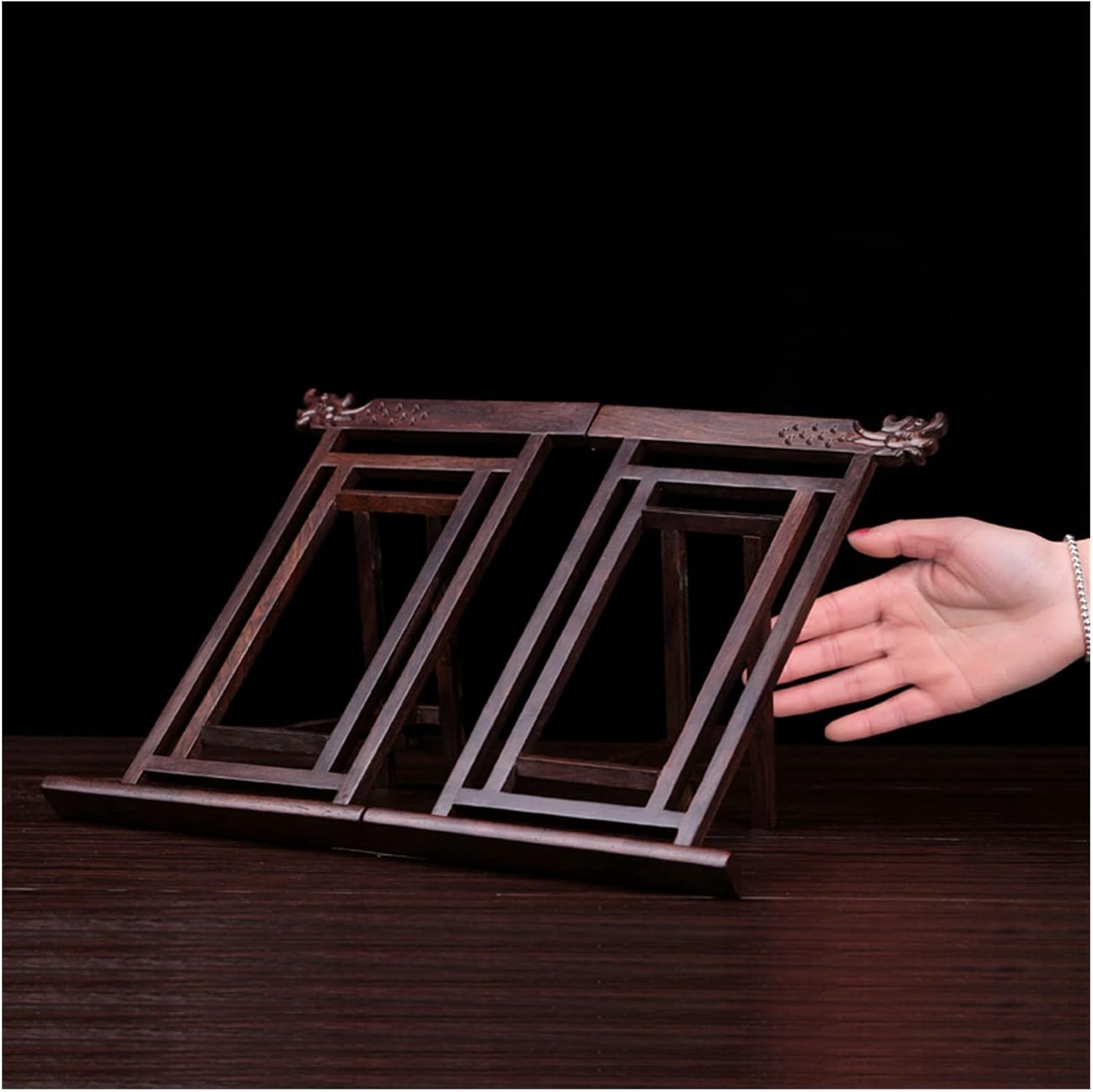 Book Stand Book Holder Reading Textbook Stand for Big Textbook Reading Cookbook Rest Holder Cookbook (Color : Black) (Red)